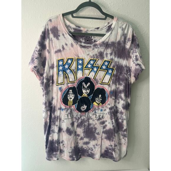 torrid Tops - Torrid Kiss Tye Dye Band Tee Size 2
